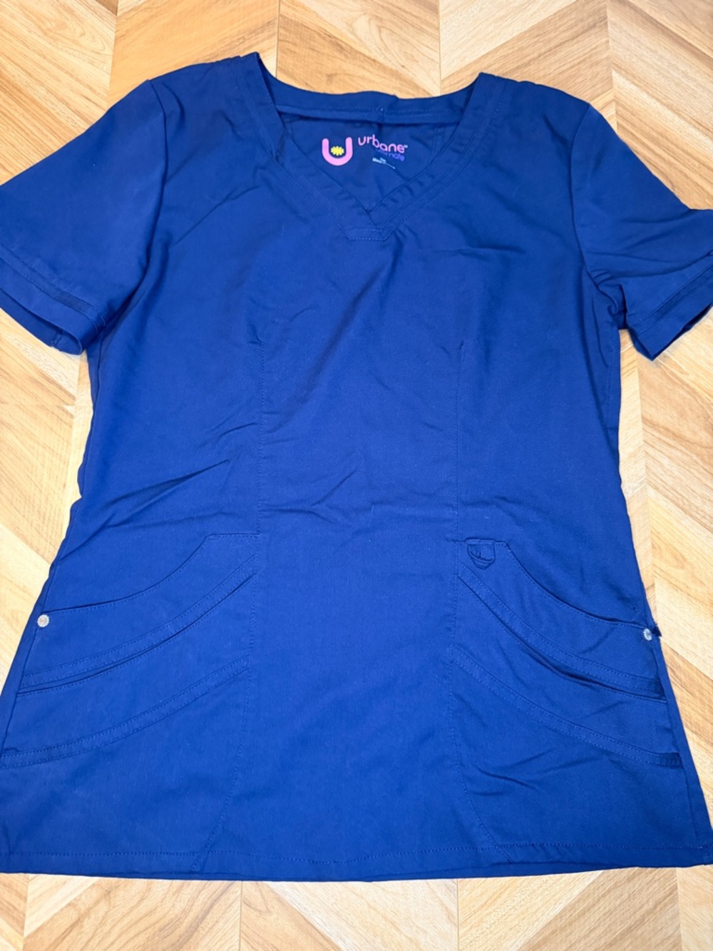 Urbane by Landau V-Neck Scrub Top - Navy Blue